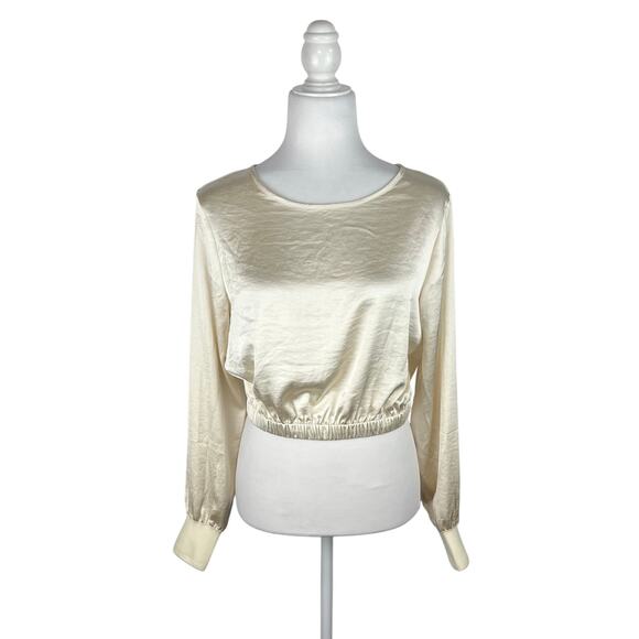 Express Satin Cropped Top - Picture 1 of 7
